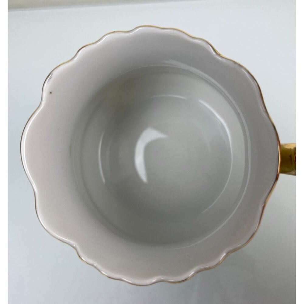 Lefton China Hand Painted Green & Pink Rose Teacup & Saucer Set, Gold Vintage - Picture 13 of 16
